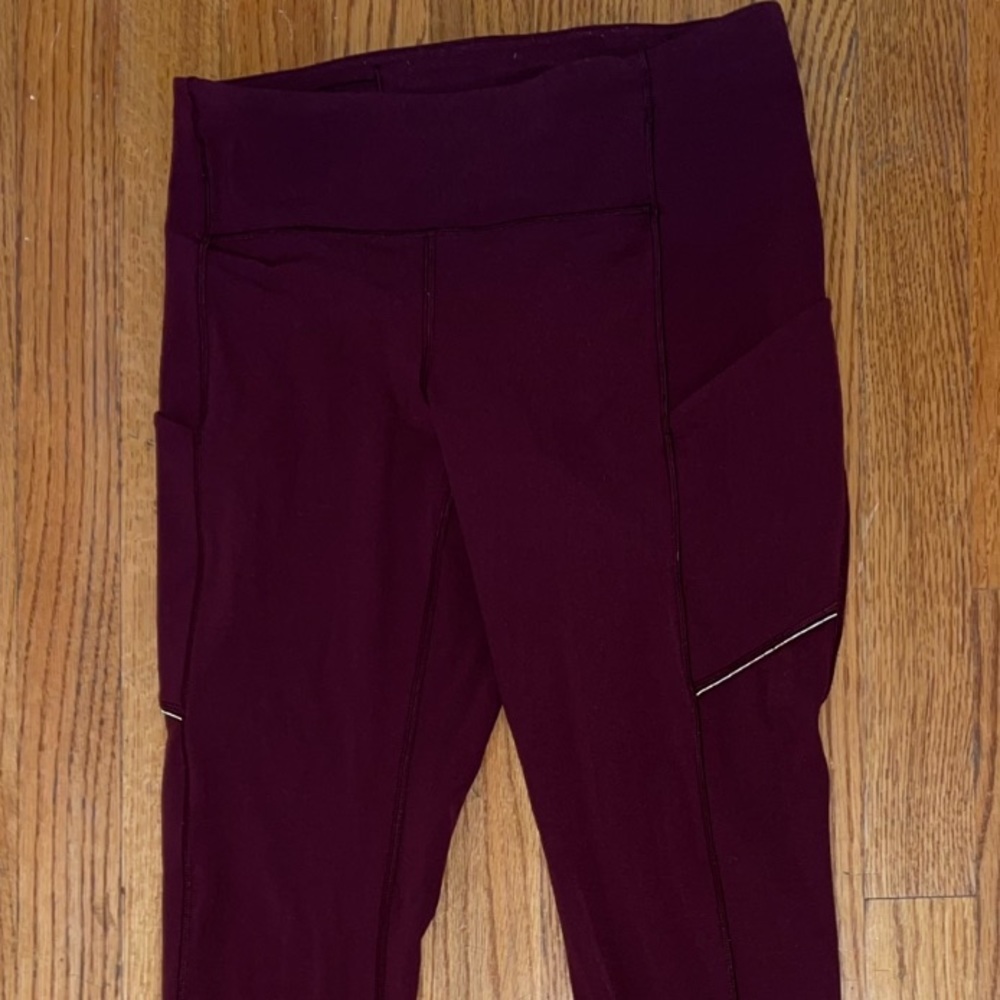discontinued Maroon Lululemon Speed up Leggings